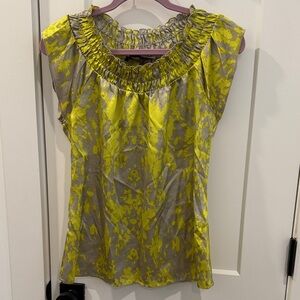 The Limited Yellow and Gray Blouse